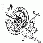 TM400 1971-1975 Переднее колесо