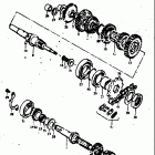 TC125 J,K,L,M 1972-1975 Трансмиссия