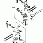 MT50 1973 Throttle grip - rh switch - lh switch