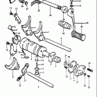 GT550 1972 Механизм  переключения передач