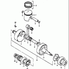 TS125 1971-1972 Piston - crankshaft