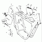 T20 TC250 1969 Frame - frame left cover - oil tank - oil tank out...