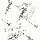 T20 TC250 1969 Rear swinging arm - rear shock absorber