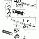 T305 TC305 1969 Throttle grip-brake lever-clutch lever-handle swit...