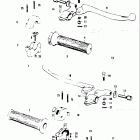 T20 TC250 1969 Throttle grip - brake lever - clutch lever - handl...
