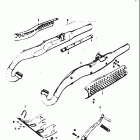 T305 TC305 1969 Skid plate - muffler - kick starter lever