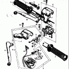 50 M15 M15D M12 1968 Throttle grip-brake lever-clutch lever-right switc...