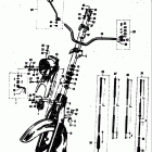 50 M15 M15D M12 1968 Front fork-handlebar-cables-high beam indicator la...
