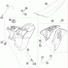 200 XCW CHASSIS Бак,сидение