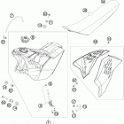 450 XCW CE CHASSIS Бак,сидение