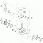 530 EXC USA ENGINE Коленвал и поршень