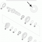 250 XC ENGINE Трансмиссия-ведомый вал