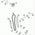 400 EXC ENGINE Газо-распределительный механизм