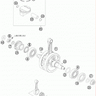 250 XCFW CE ENGINE Коленвал и поршень