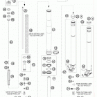 250 XCFW CE CHASSIS Передняя вилка в разборе