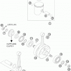 300 XC ENGINE Коленвал и поршень