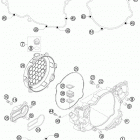 250 XC ENGINE Кожух сцепления