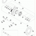 250 XCFW CE CHASSIS Заднее колесо