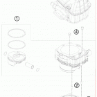 400 XCW ENGINE Цилиндр