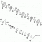 530 EXC USA ENGINE Трансмиссия 2-контрпривод