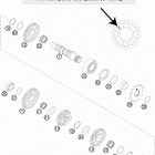 250 XC ENGINE Трансмиссия 2-контрпривод