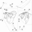 250 XCFW CE CHASSIS Бак,сидение