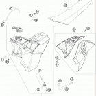 250 XCW CHASSIS Бак,сидение