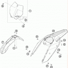 250 XC CHASSIS Обтекатель , крылья