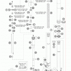 300 XC CHASSIS Передняя вилка в разборе