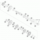 250 SX-F ENGINE Трансмиссия 2-контрпривод