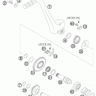 250 XC ENGINE Кик стартер