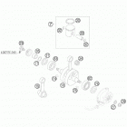 85 SX ENGINE Коленвал и поршень