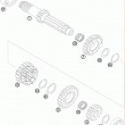 250 SX-F ENGINE Трансмиссия-ведомый вал