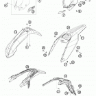 450 XCW SD CHASSIS Обтекатель , крылья