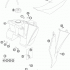 85 SX CHASSIS Топливный бак, сидение