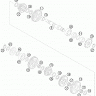 105 SX ENGINE Трансмиссия 2-контрпривод