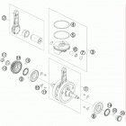 400 XCW ENGINE Коленвал и поршень