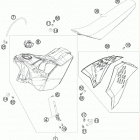 505 XC-F CHASSIS Бак,сидение