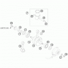 85 SX ENGINE Коленвал и поршень