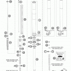 950 SUPER ENDURO R USA CHASSIS Передняя вилка в разборе