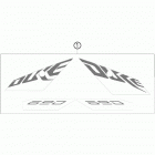 690 DUKE CHASSIS ORG Наклейки