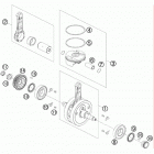 400 EXC ENGINE Коленвал и поршень