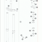 50SX Jr chassis 09 Передняя вилка