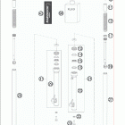 50 SX Mini Chassis Передняя вилка в разборе
