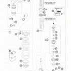 950 SUPER ENDURO R USA CHASSIS Амортизатор в разборе