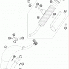 105 SX USA CHASSIS Глушитель