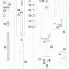990 ADVENTURE CHASSIS ORG Передняя вилка в разборе
