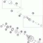65 SX ENGINE Коленвал и поршень