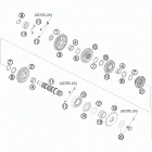 505 XC-F ENGINE Трансмиссия 2-контрпривод