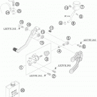 990 SUPER DUKE ORANGE USA CHASSIS Тормозной цилиндр задний